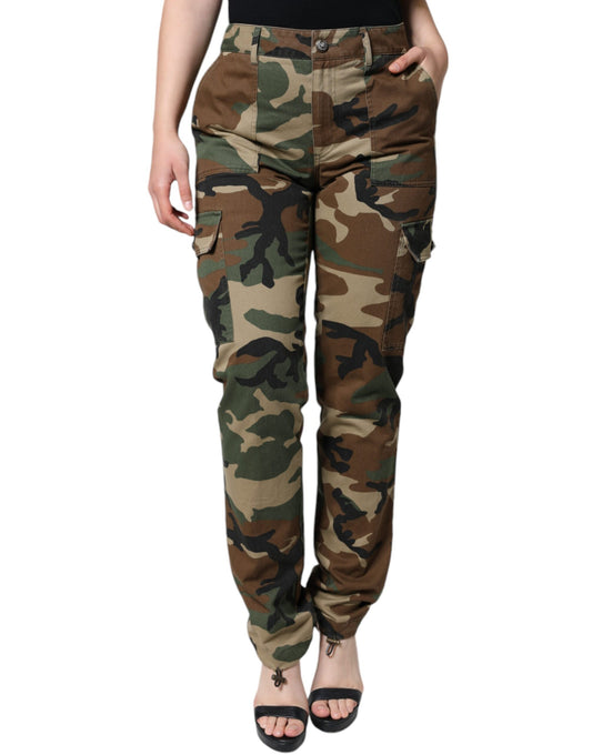 Dolce & Gabbana Mehrfarbige Camouflage Cargo-Hose