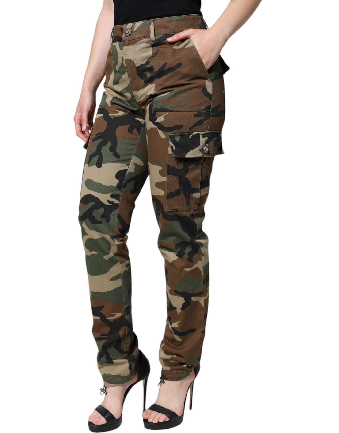 Dolce & Gabbana Mehrfarbige Camouflage Cargo-Hose