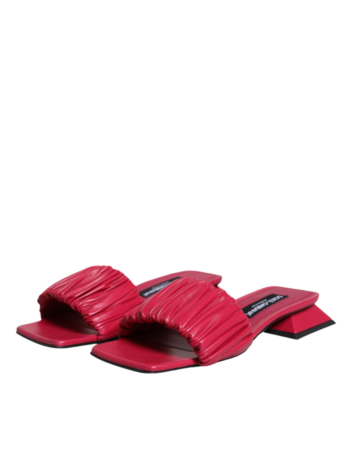 Dolce &amp; Gabbana Fuchsia Nahka Slides Flats Sandaalit Kengät