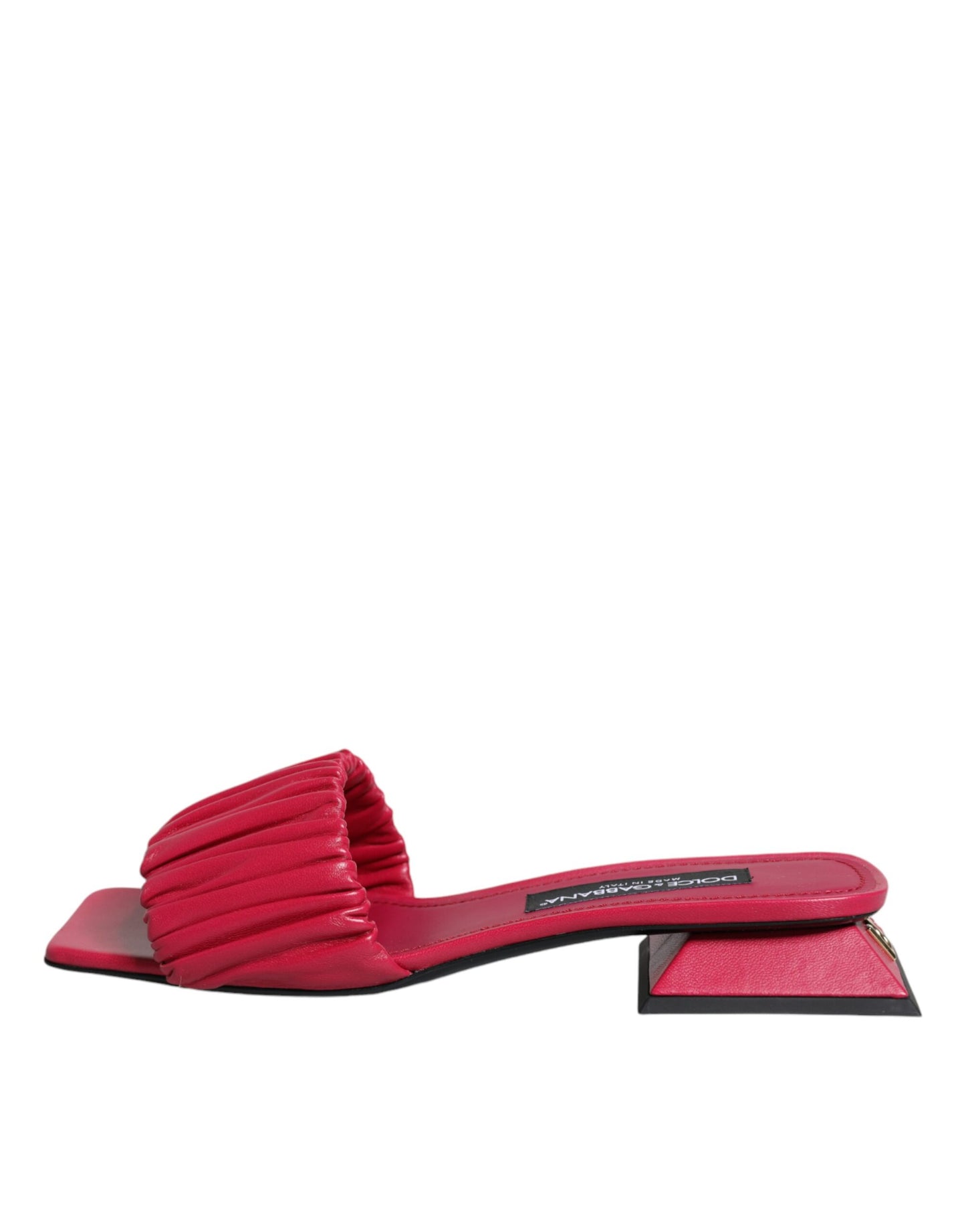 Dolce &amp; Gabbana Fuchsia Nahka Slides Flats Sandaalit Kengät