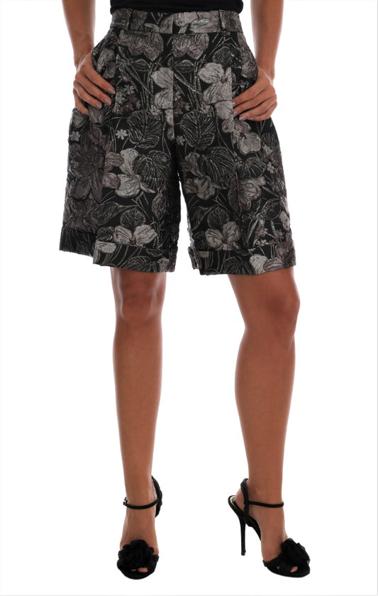 Dolce &amp; Gabbana Elegant high-waisted brocade shorts