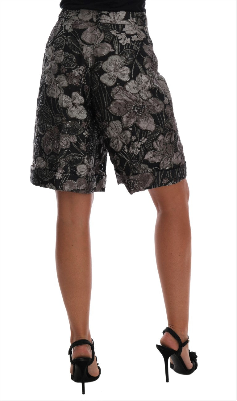 Dolce &amp; Gabbana Elegant high-waisted brocade shorts