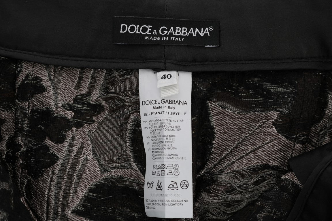 Dolce &amp; Gabbana Elegant high-waisted brocade shorts