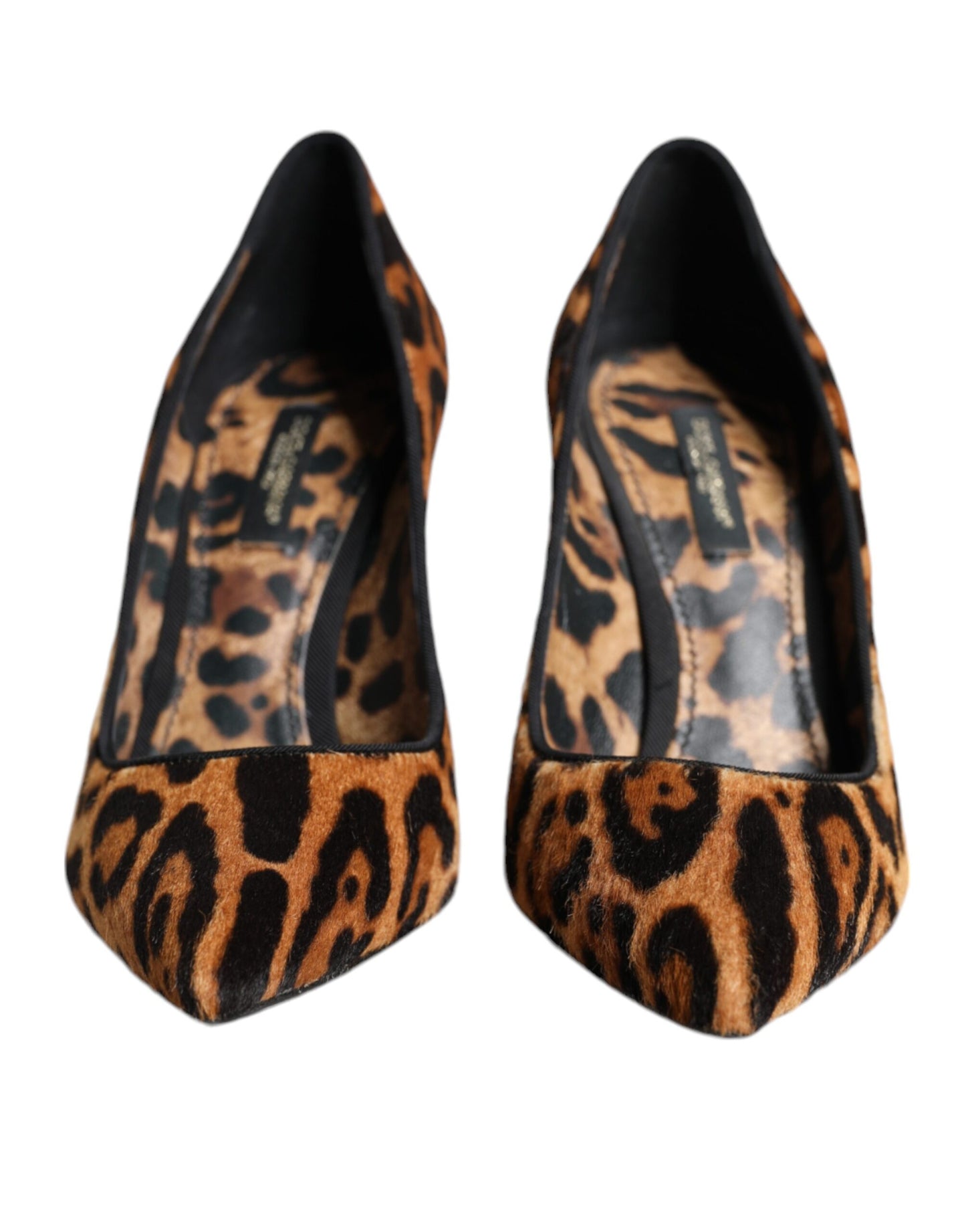 Dolce & Gabbana Braun Leopard Kalb Haar Heels Pumps Schuhe