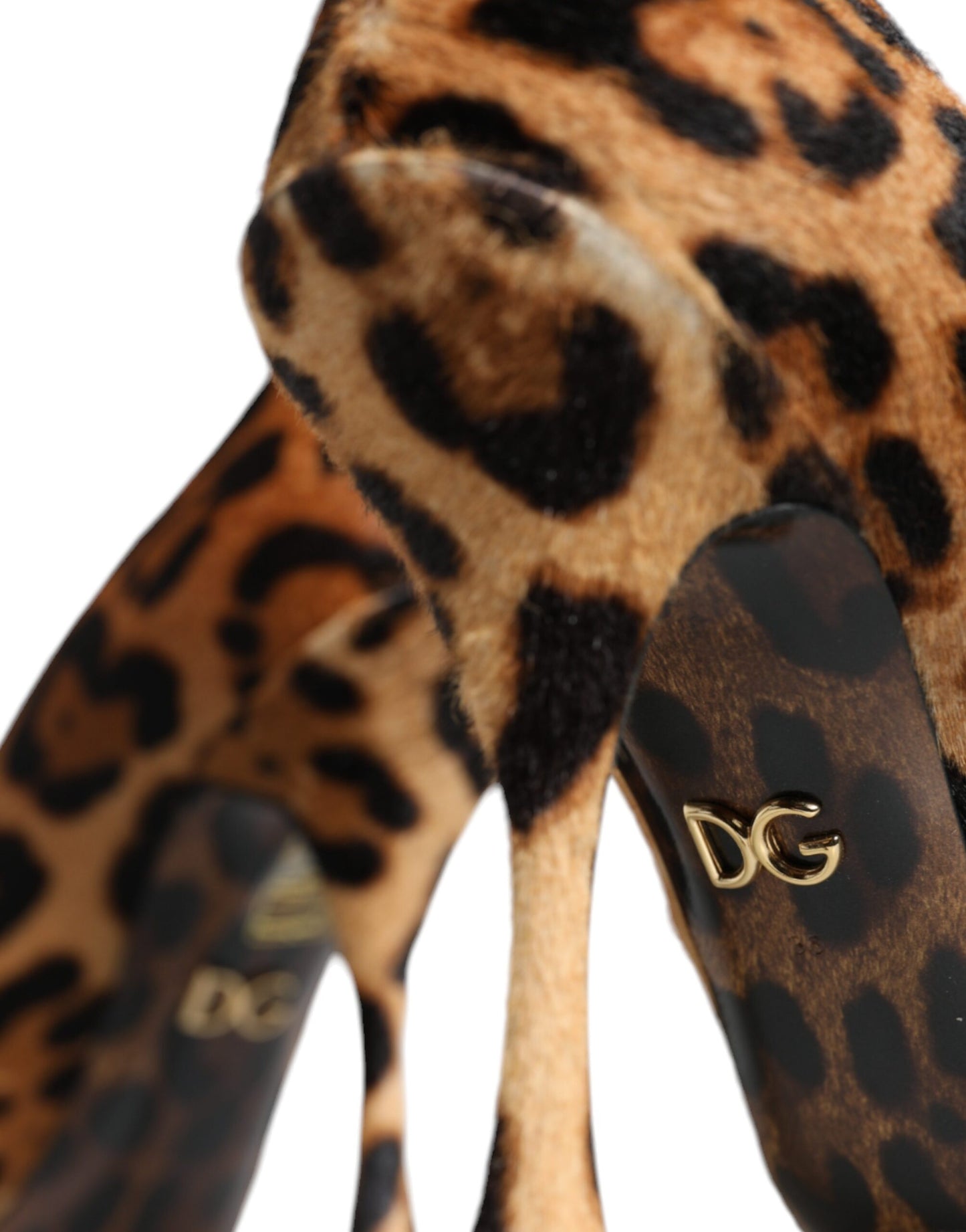 Dolce & Gabbana Braun Leopard Kalb Haar Heels Pumps Schuhe