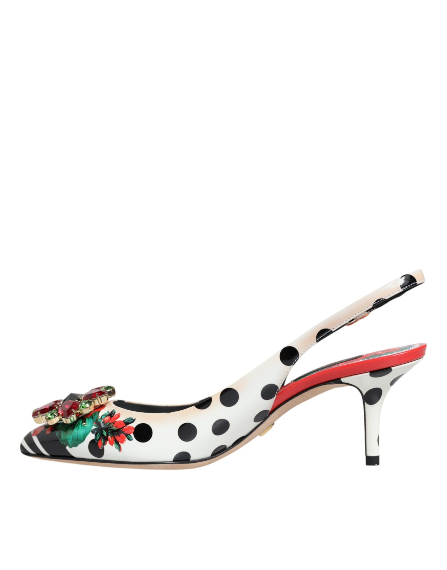 Dolce &amp; Gabbana Multicolor Crystal Heels Slingback -kengät