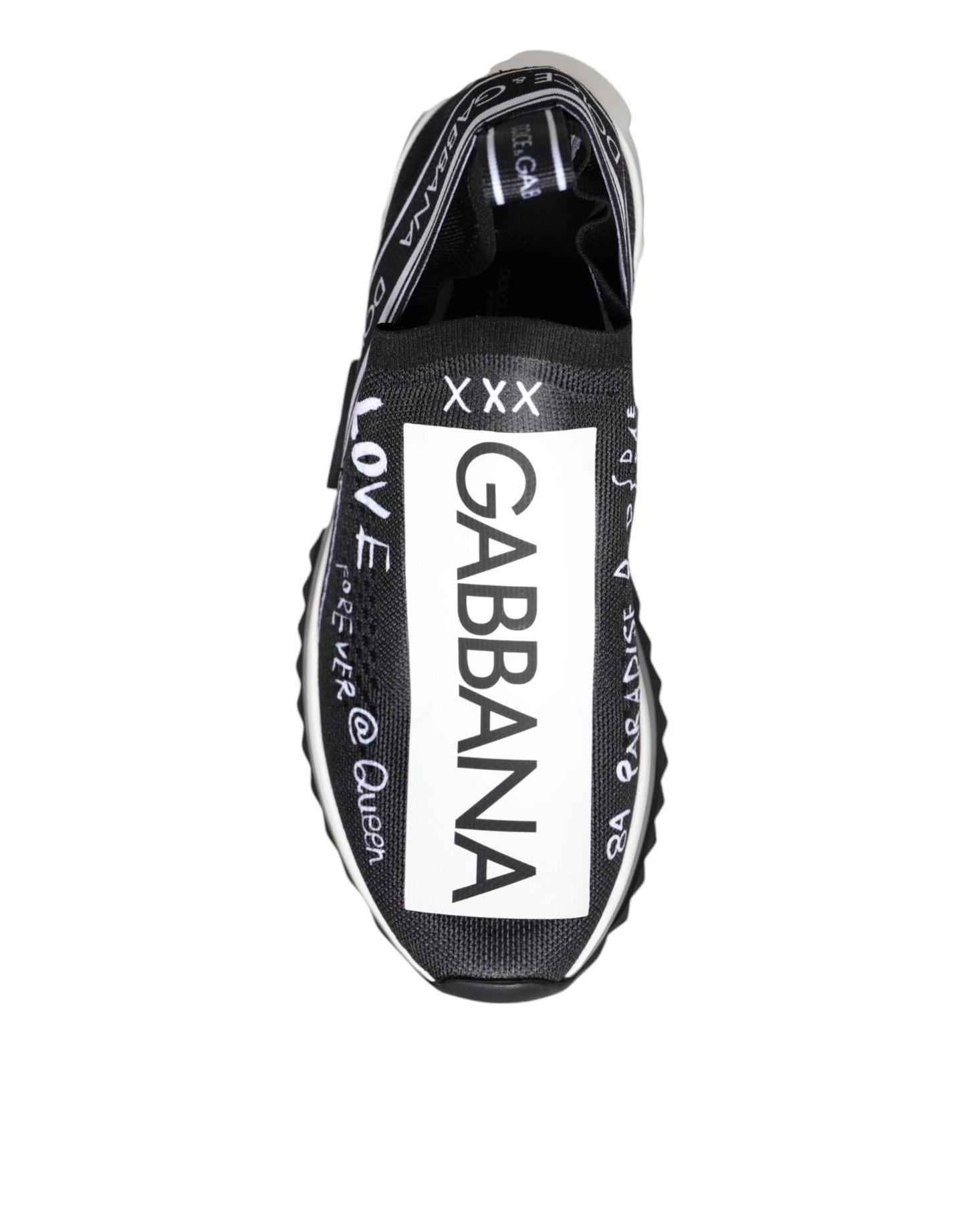 Dolce & Gabbana Schwarz Weiß Sorrento Low Top Sneakers Schuhe