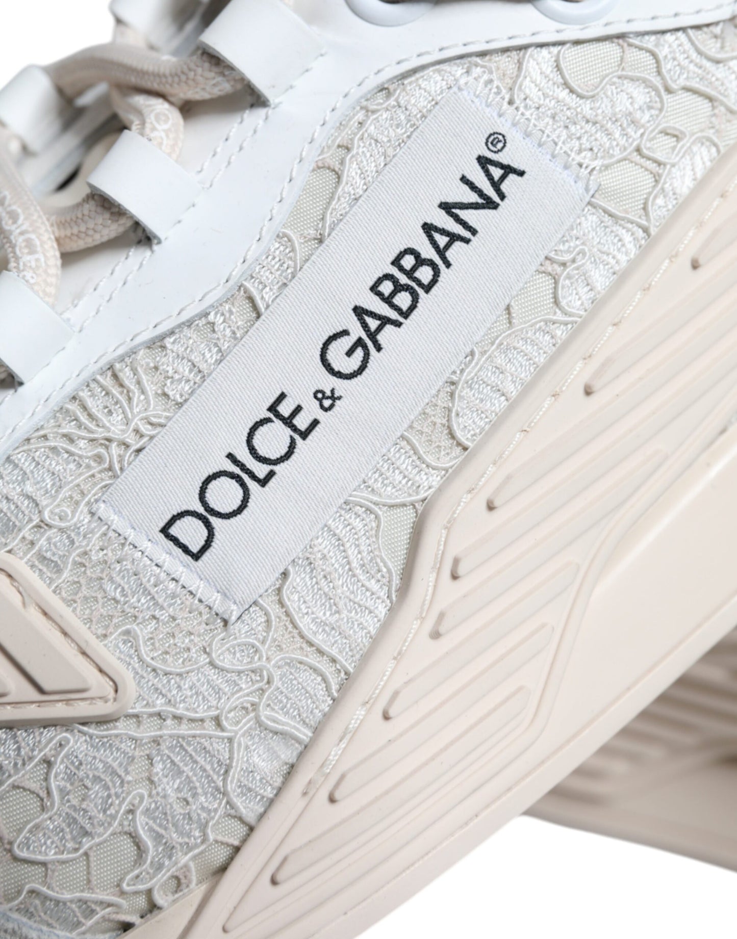 Dolce &amp; Gabbana White Lace NS1 Low Top -lenkkarit urheilukengät