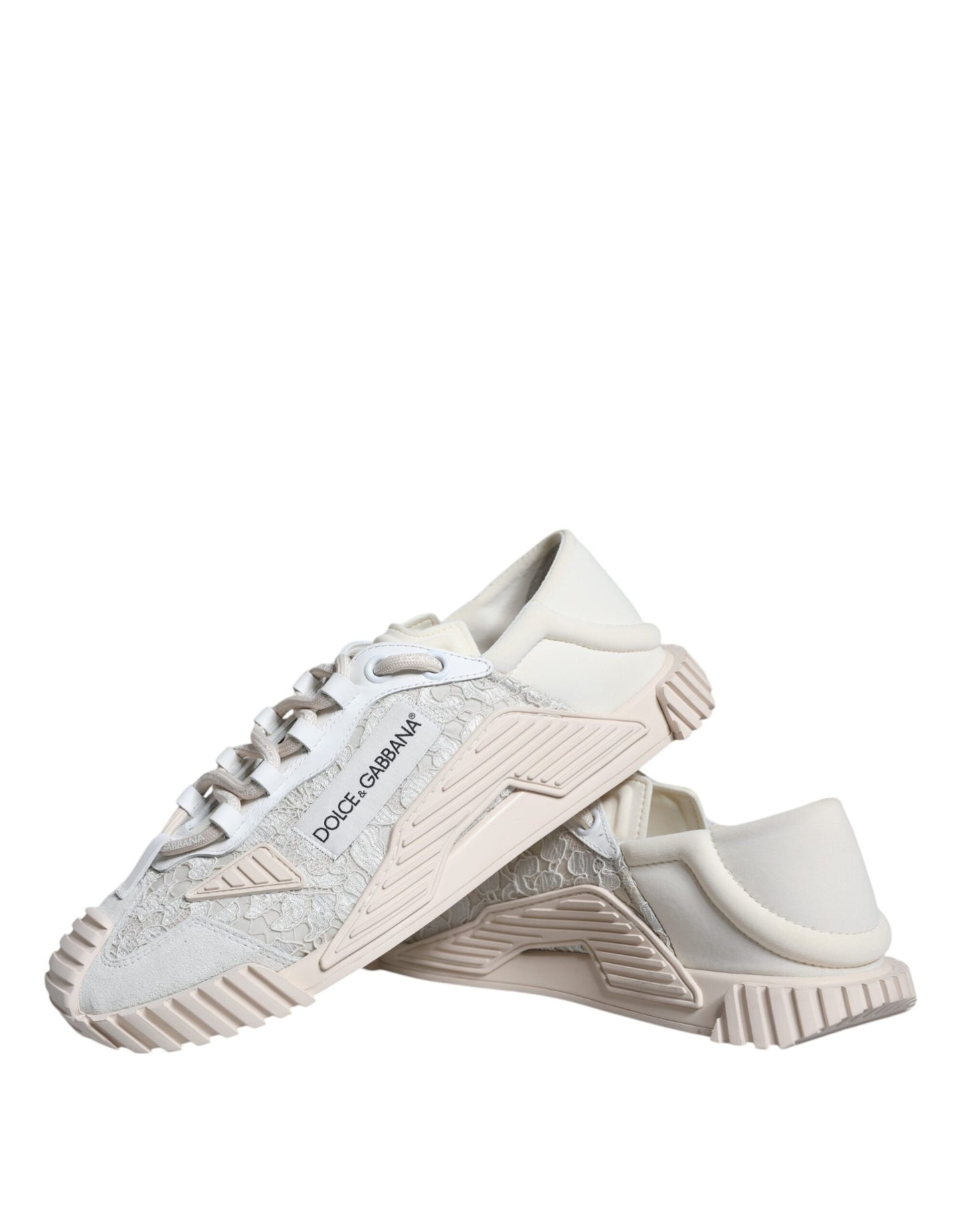 Dolce &amp; Gabbana White Lace NS1 Low Top -lenkkarit urheilukengät