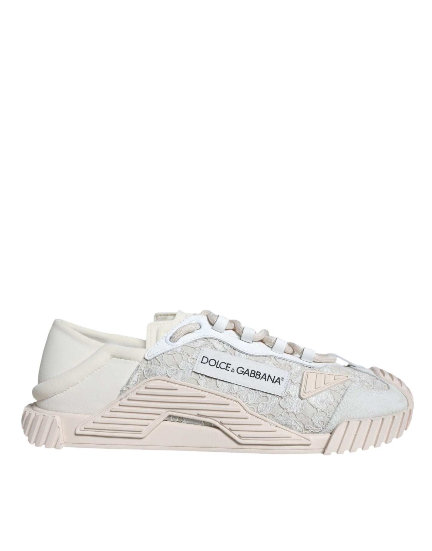 Dolce &amp; Gabbana White Lace NS1 Low Top -lenkkarit urheilukengät