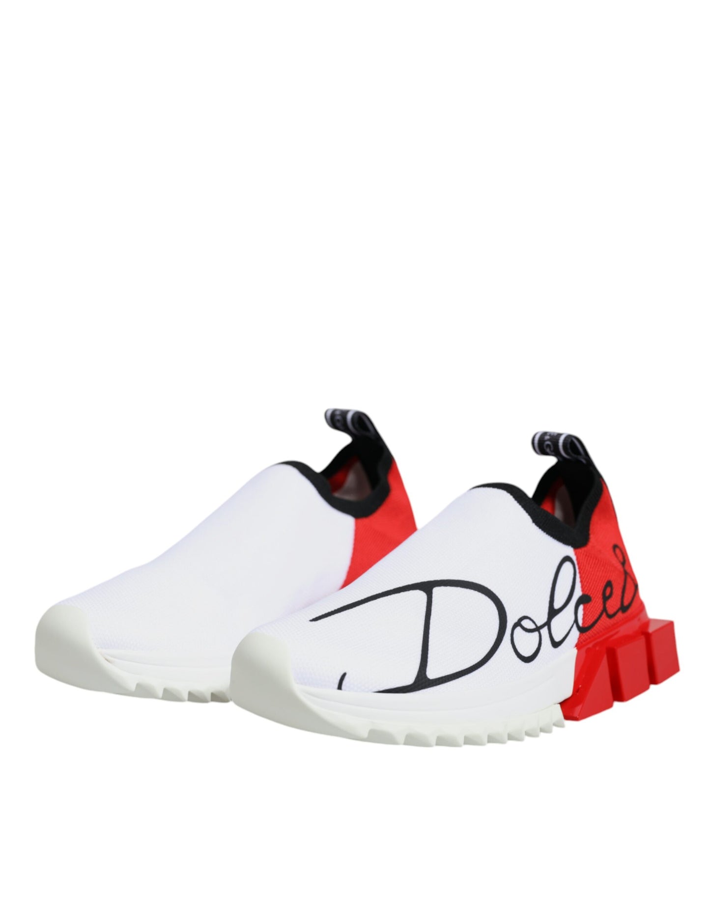 Dolce &amp; Gabbana White Red Low Top Sorrento Miesten lenkkarit