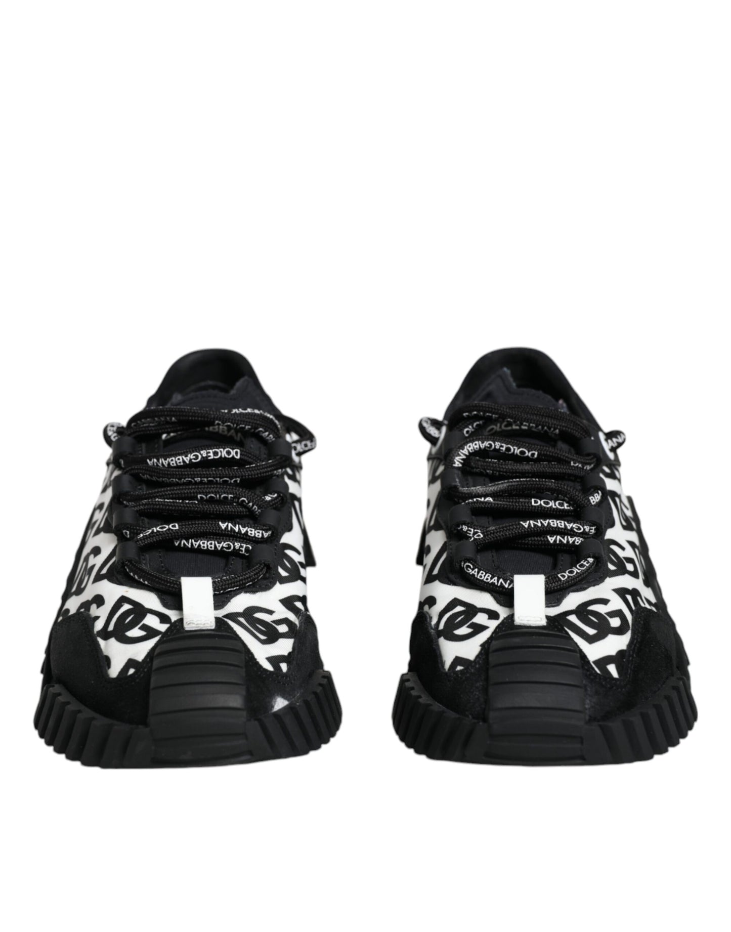 Dolce &amp; Gabbana Black Logo Lace Up matalat NS1-lenkkarit