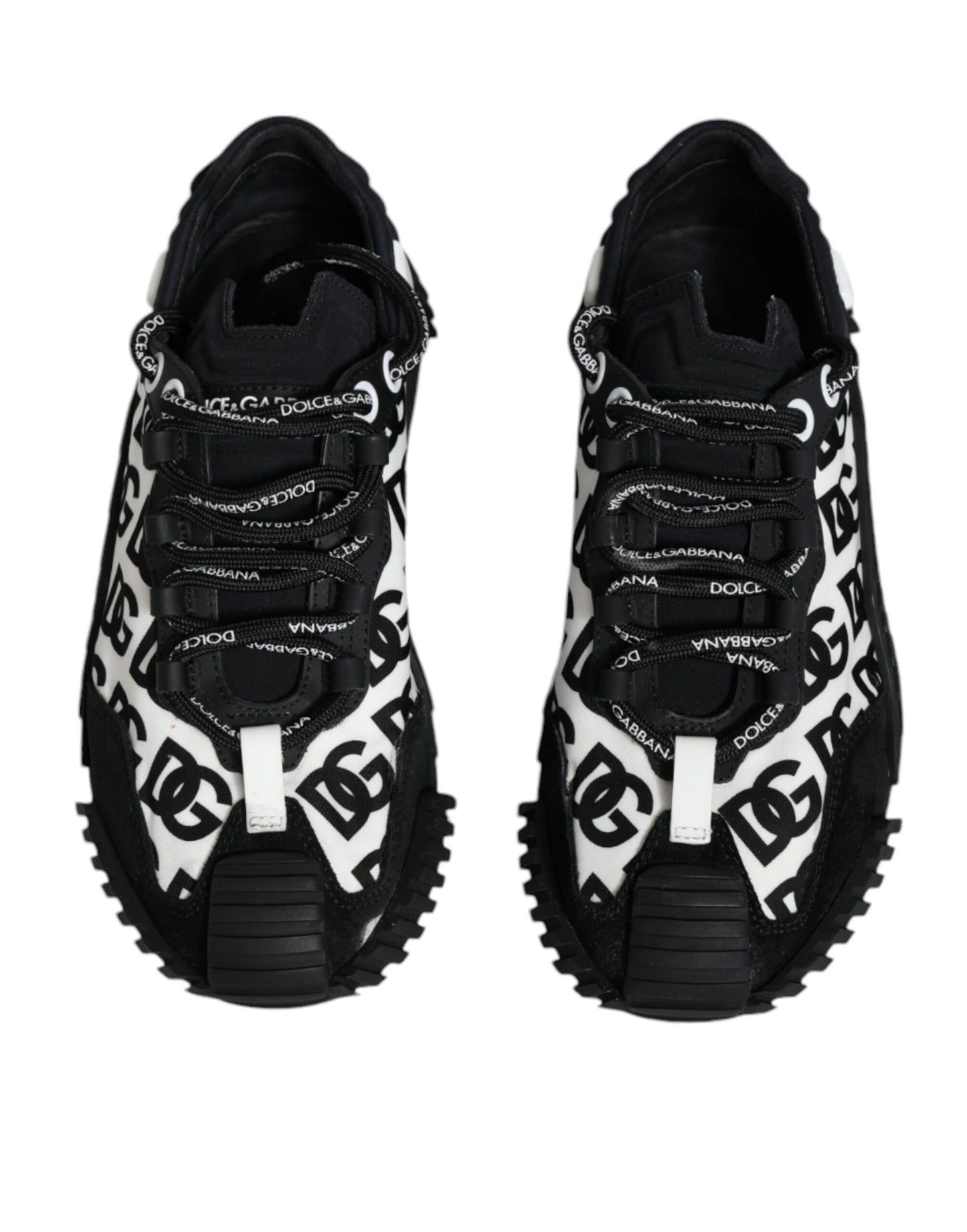 Dolce &amp; Gabbana Black Logo Lace Up matalat NS1-lenkkarit