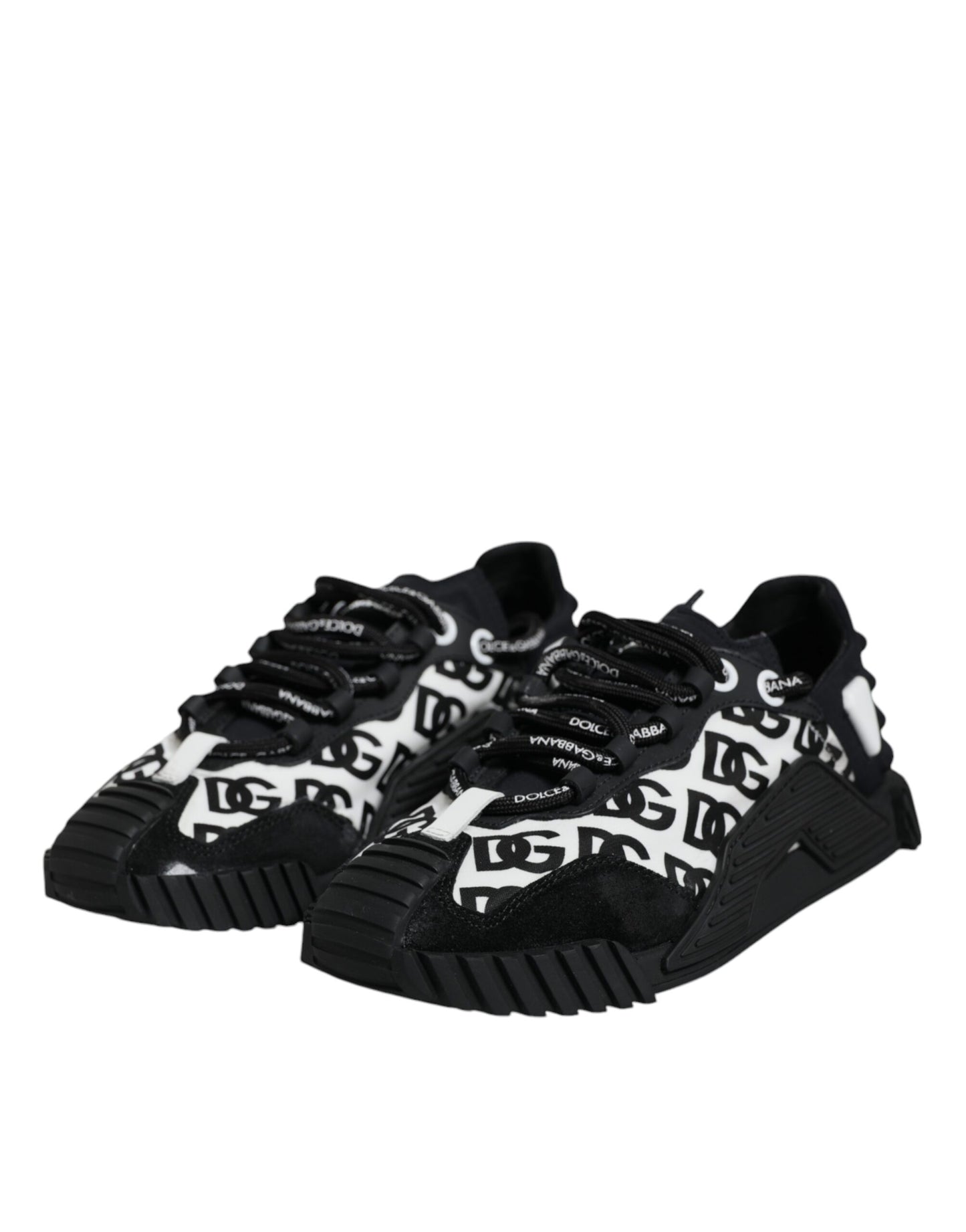 Dolce &amp; Gabbana Black Logo Lace Up matalat NS1-lenkkarit