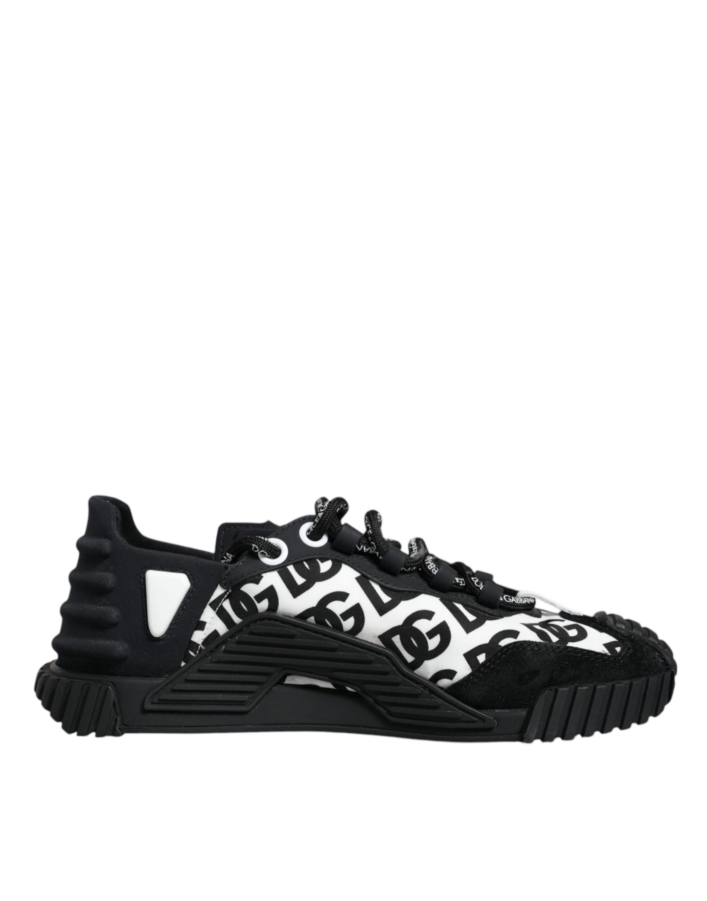 Dolce &amp; Gabbana Black Logo Lace Up matalat NS1-lenkkarit