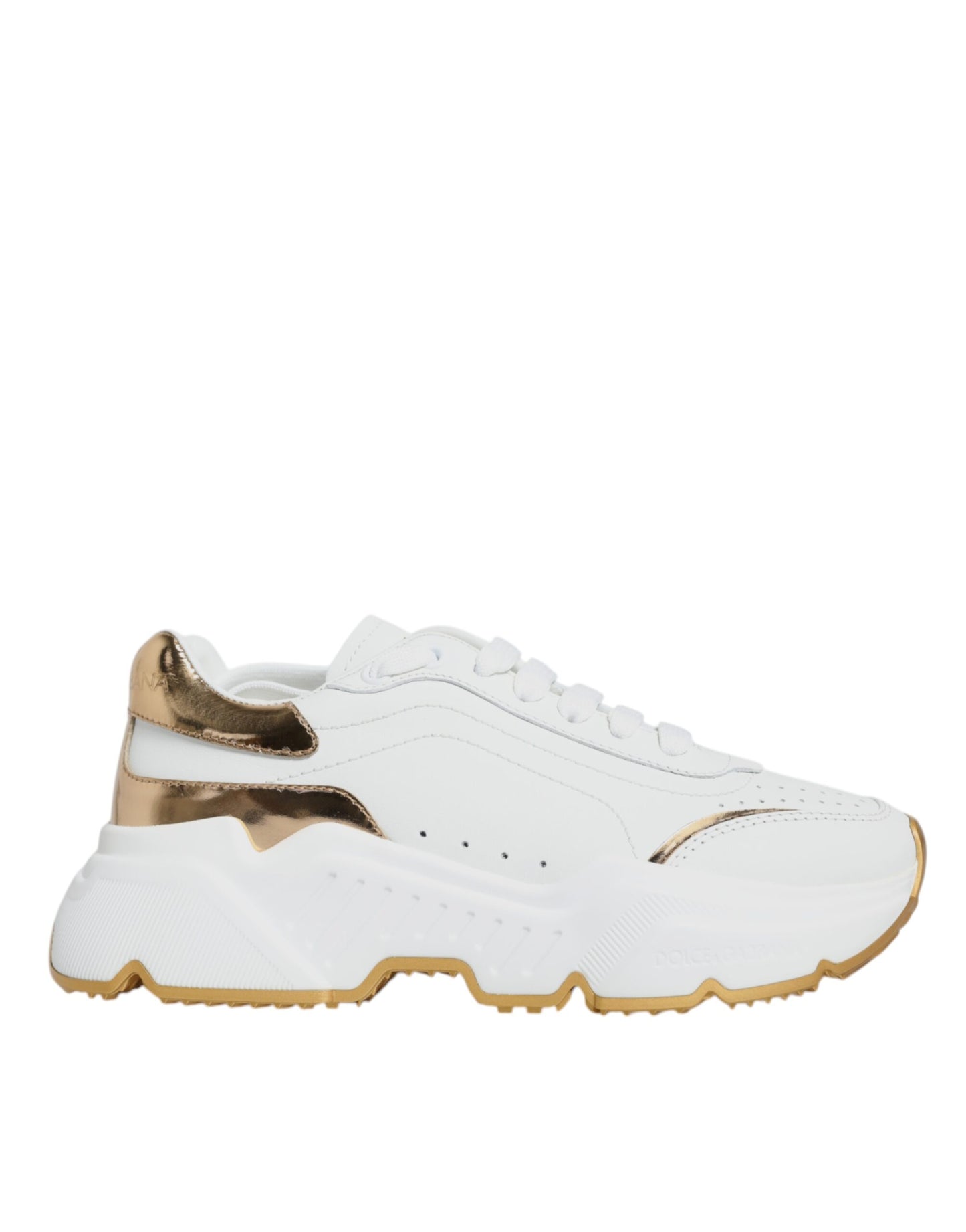 Dolce &amp; Gabbana White Gold Daymaster Low Top Sneakers Shoes