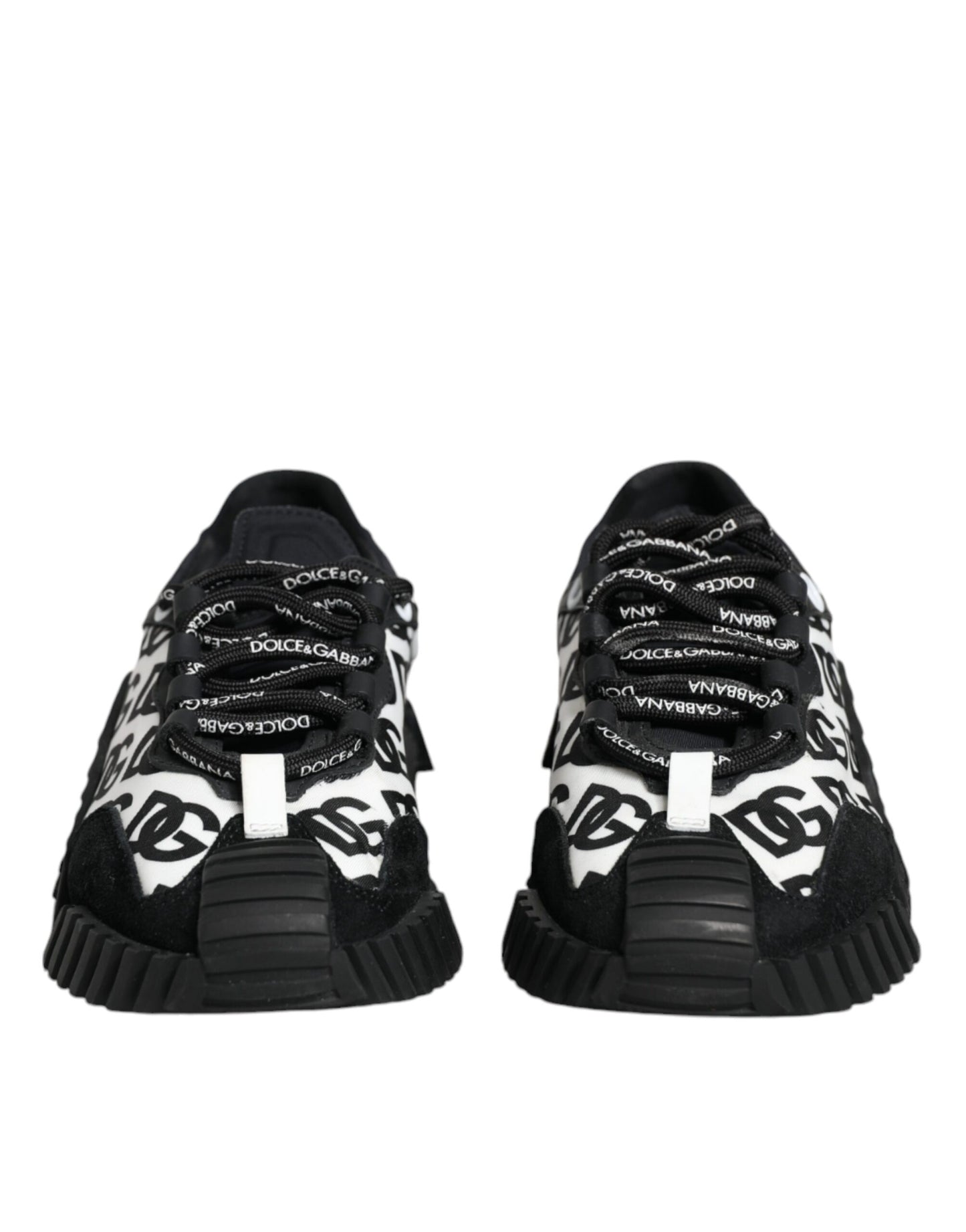 Dolce &amp; Gabbana Black Logo Lace Up matalat NS1-lenkkarit