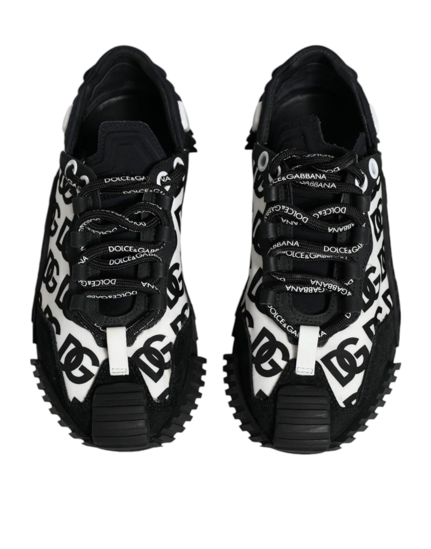 Dolce &amp; Gabbana Black Logo Lace Up matalat NS1-lenkkarit