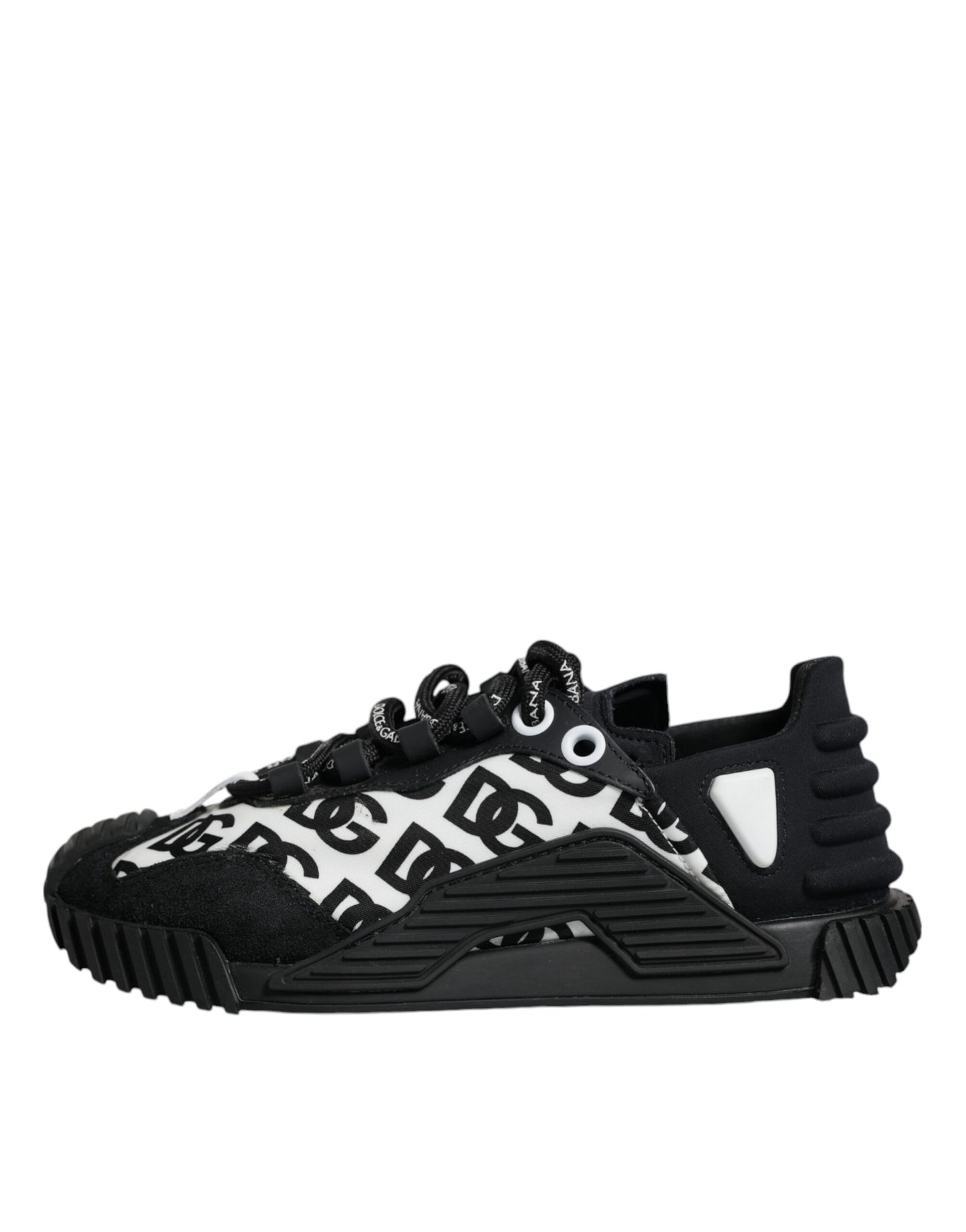 Dolce &amp; Gabbana Black Logo Lace Up matalat NS1-lenkkarit