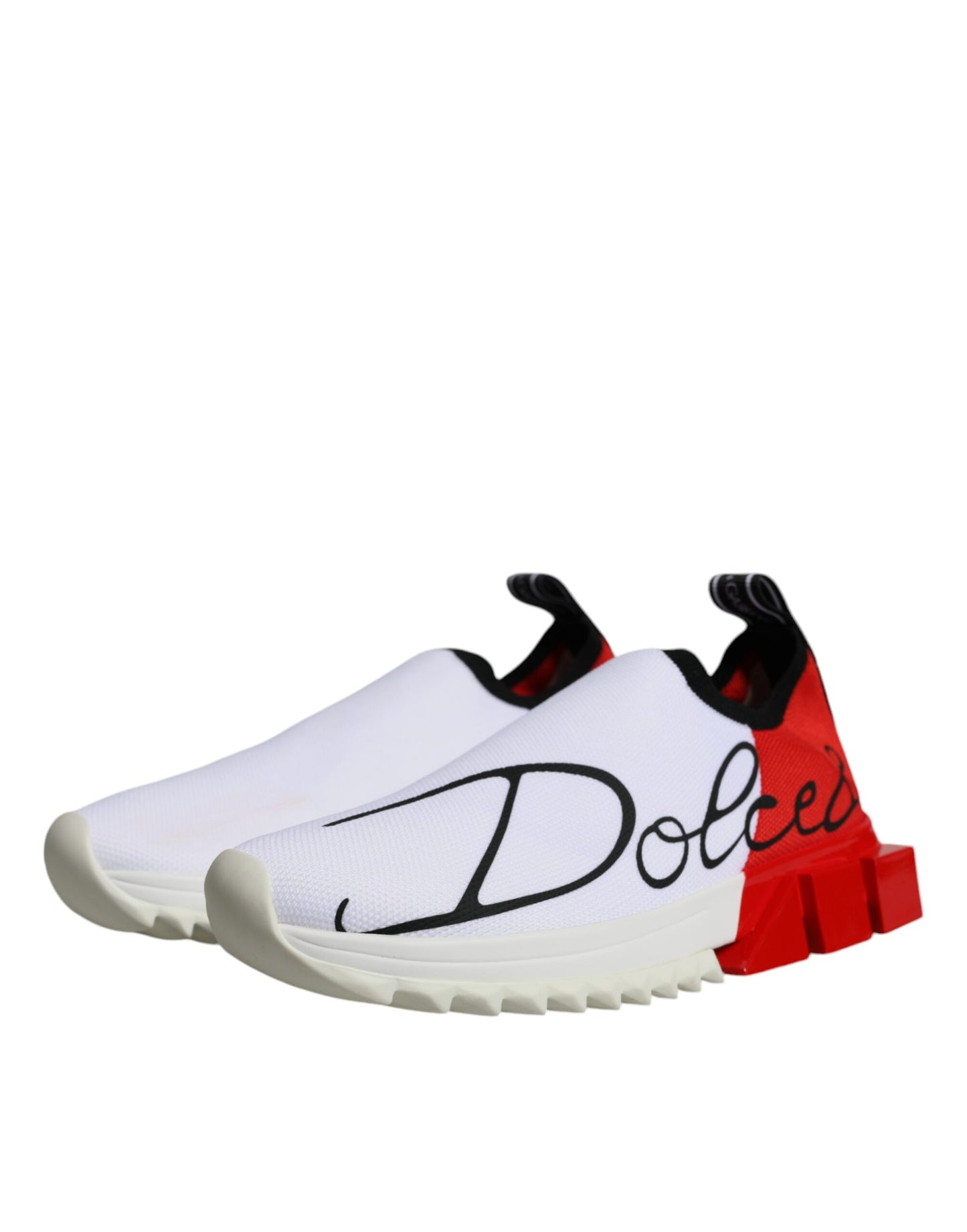 Dolce &amp; Gabbana White Red Low Top Sorrento Miesten lenkkarit