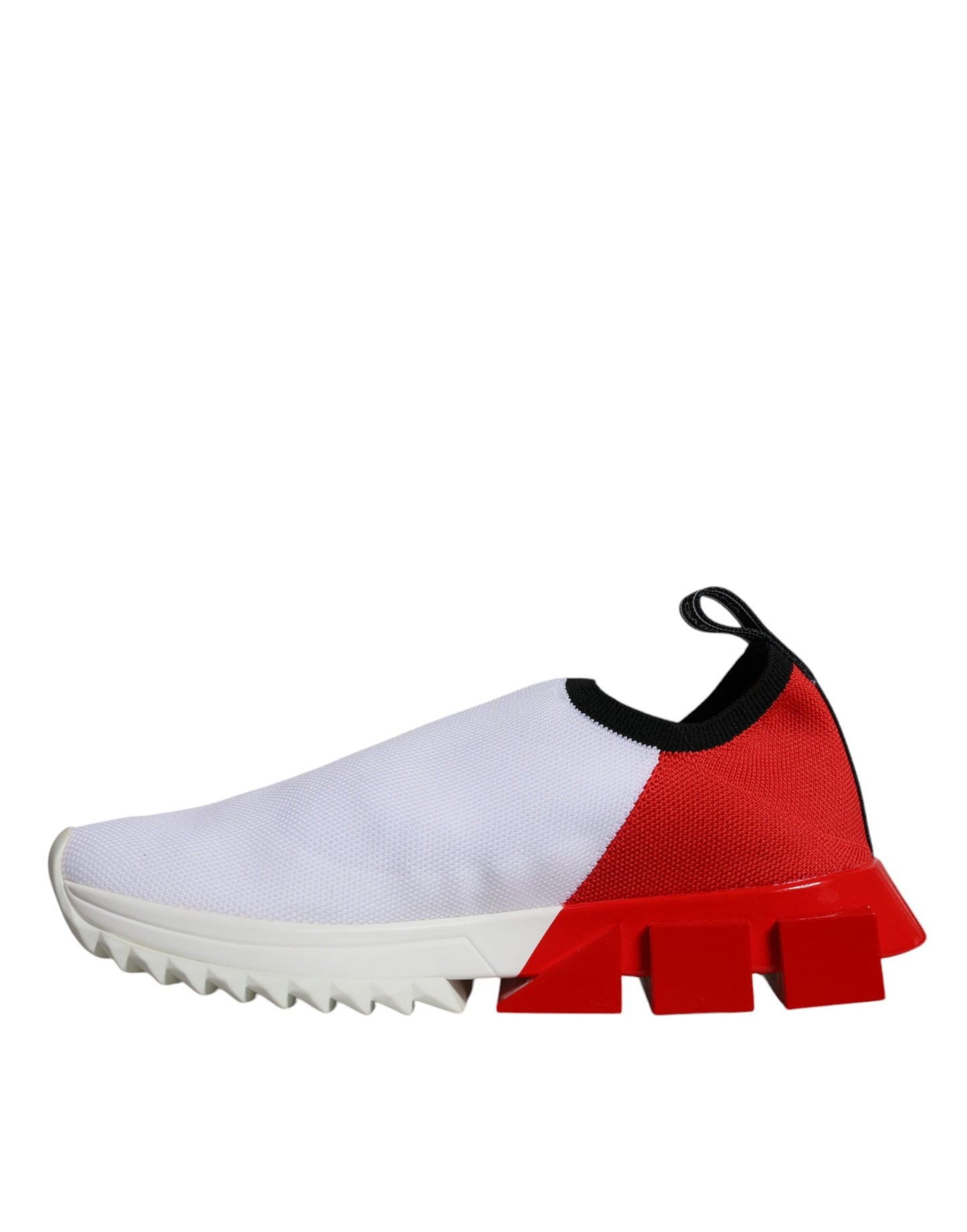 Dolce &amp; Gabbana White Red Low Top Sorrento Men Sneakers Shoes