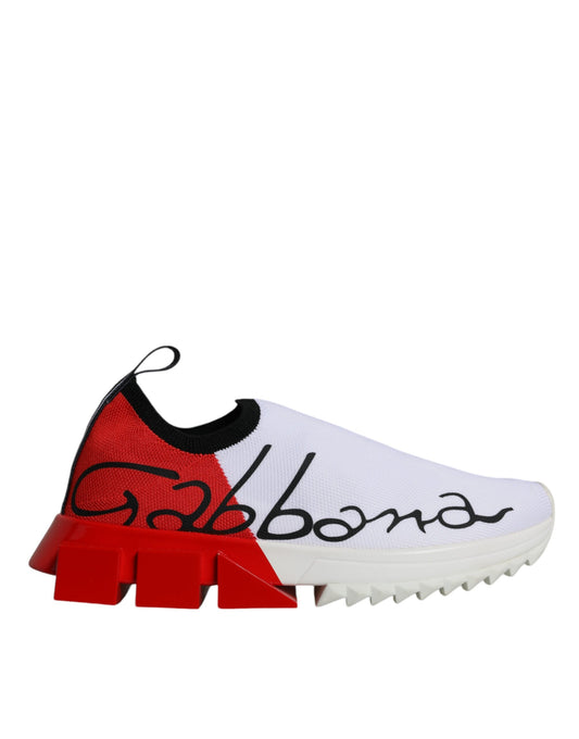 Dolce &amp; Gabbana White Red Low Top Sorrento Miesten lenkkarit