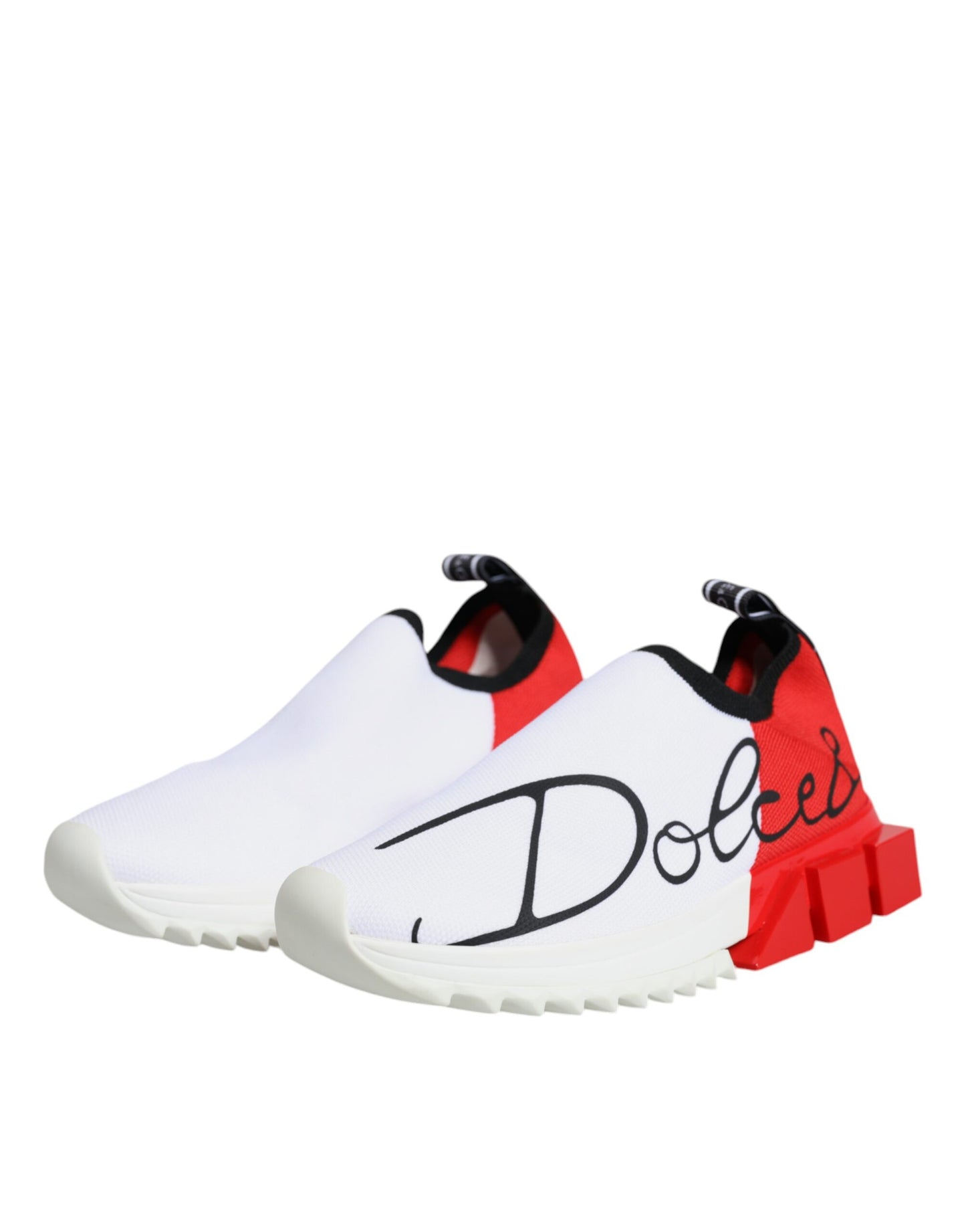 Dolce &amp; Gabbana White Red Low Top Sorrento Miesten lenkkarit