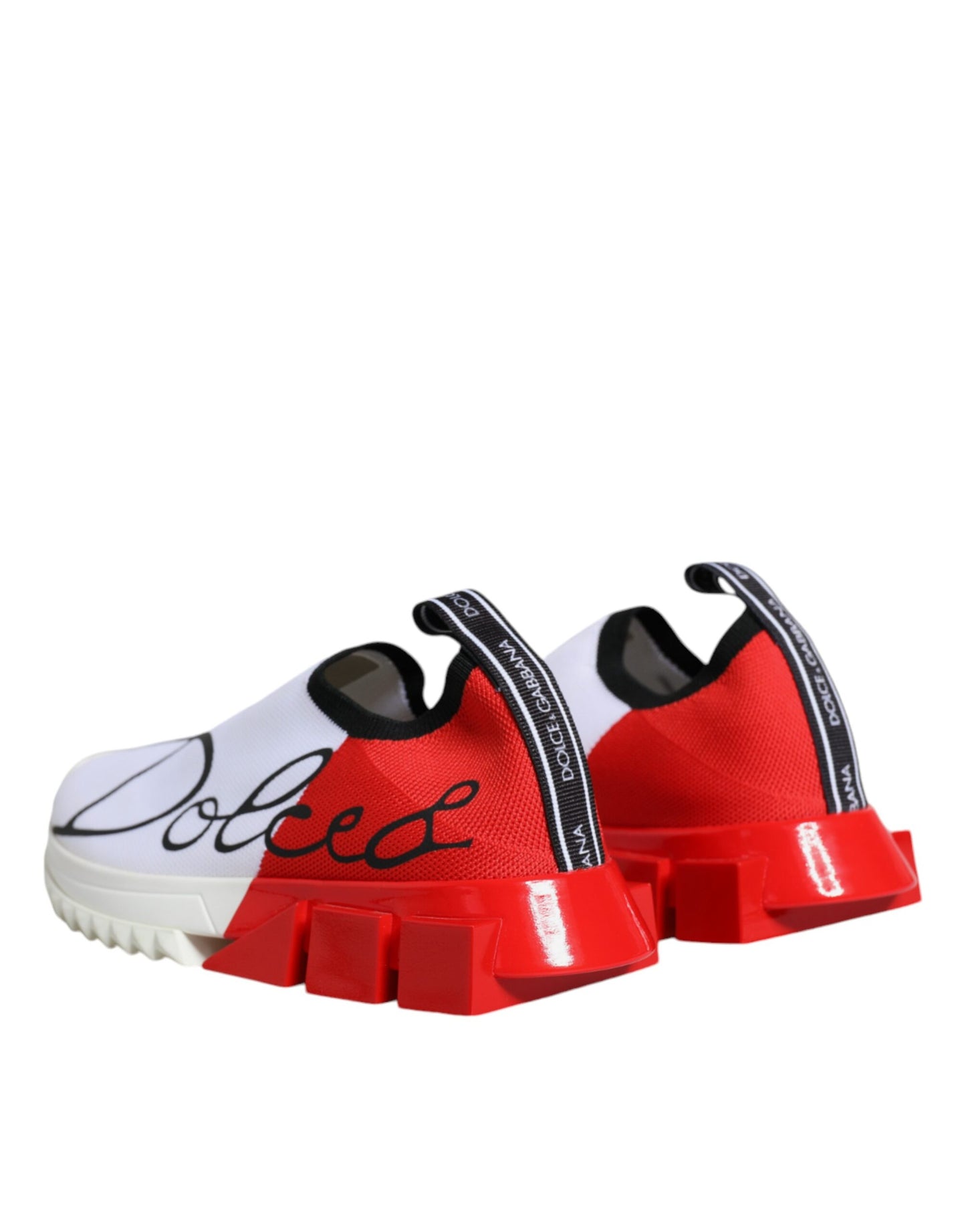 Dolce &amp; Gabbana White Red Low Top Sorrento Miesten lenkkarit