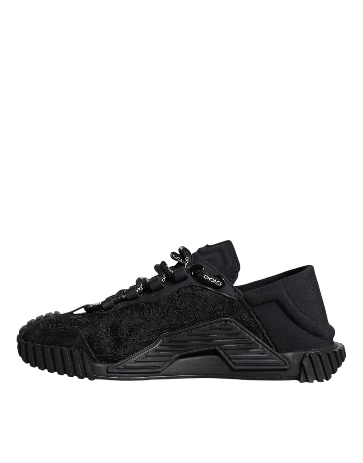 Dolce &amp; Gabbana Black Nylon Low Top NS1 Sneakers Shoes