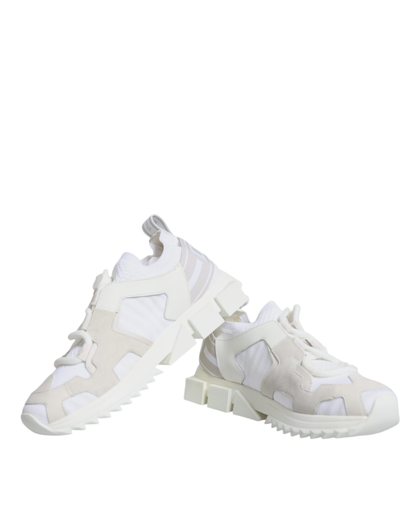 Dolce &amp; Gabbana White Mesh Sorrento Trekking Sneakers Shoes