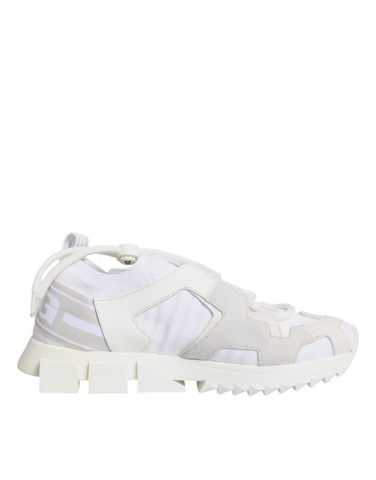 Dolce &amp; Gabbana White Mesh Sorrento Trekking Sneakers -kengät