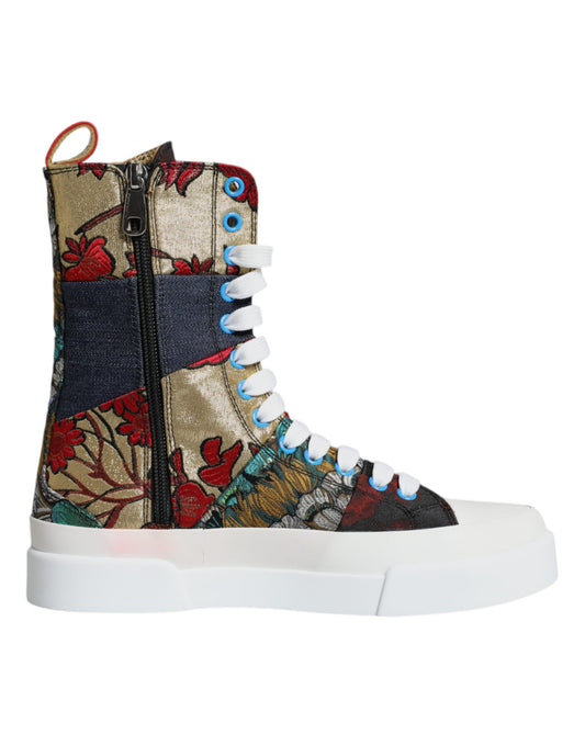 Dolce &amp; Gabbana Moniväriset Patchwork Logo High Top -lenkkarit