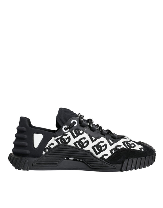 Dolce &amp; Gabbana Black Logo Lace Up matalat NS1-lenkkarit