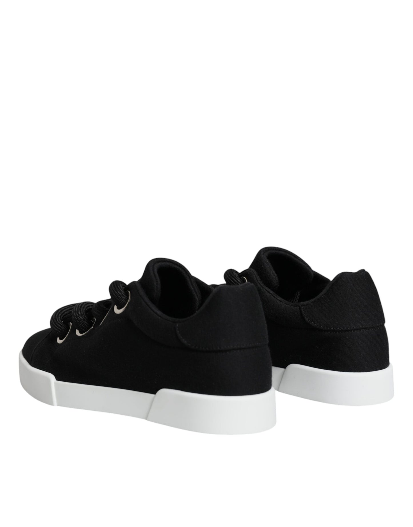 Dolce & Gabbana Schwarz Weiß Portofino Low Top Sneakers Schuhe