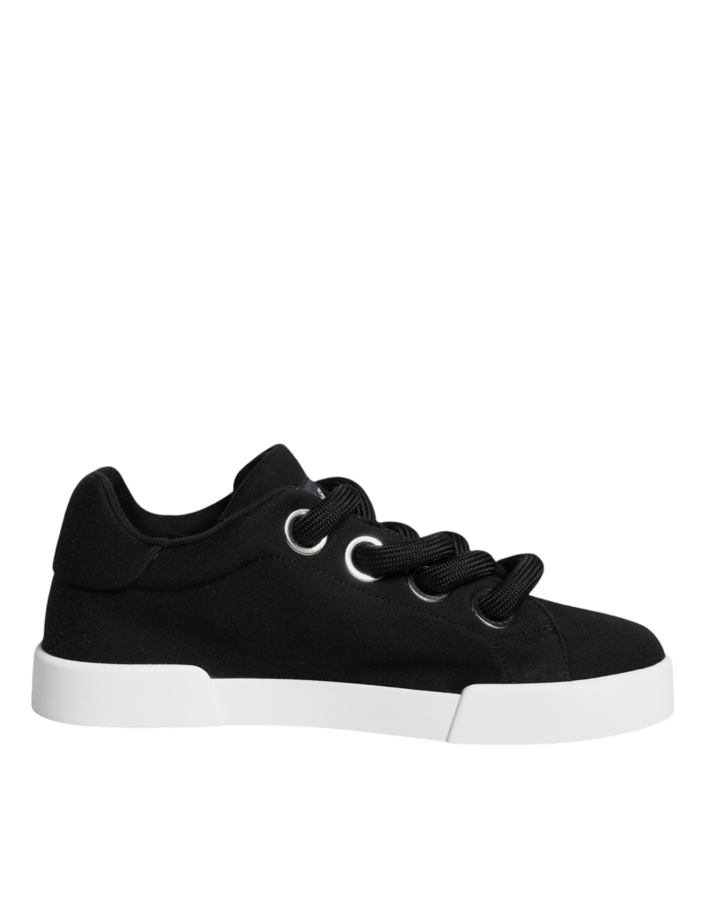 Dolce & Gabbana Schwarz Weiß Portofino Low Top Sneakers Schuhe