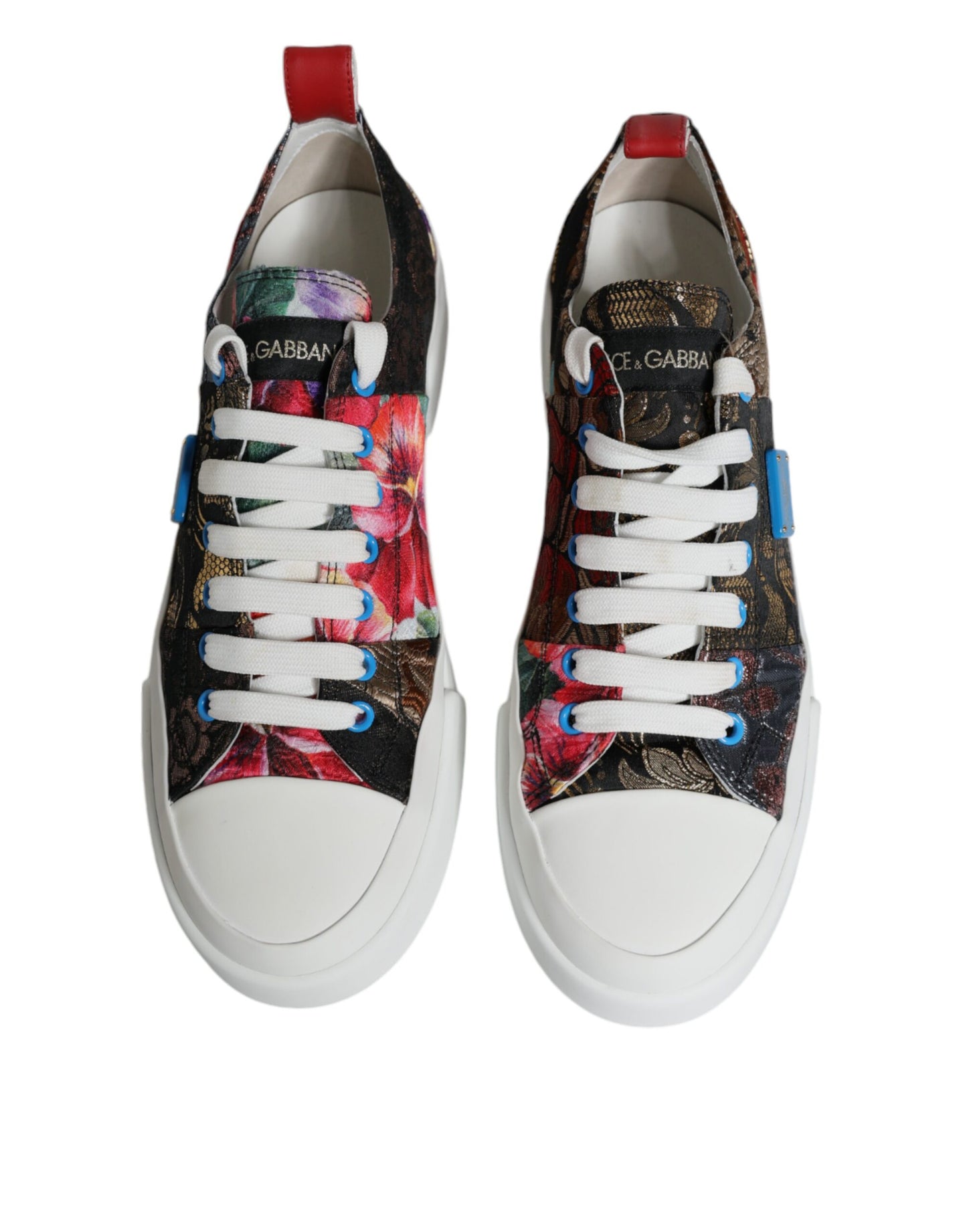 Dolce &amp; Gabbana Multicolor Patchwork Low Top Sneakers Shoes