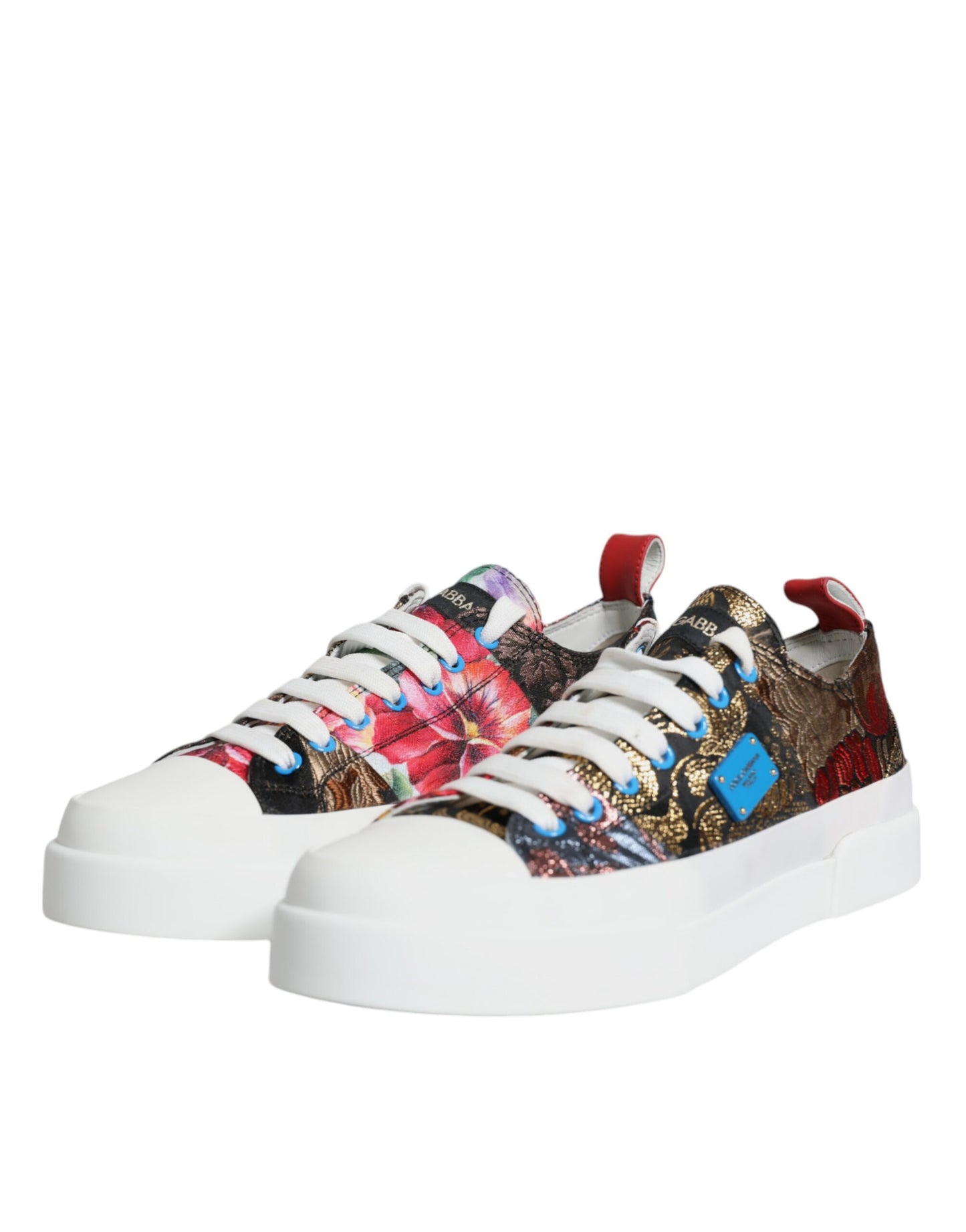 Dolce &amp; Gabbana Multicolor Patchwork Low Top Sneakers Shoes