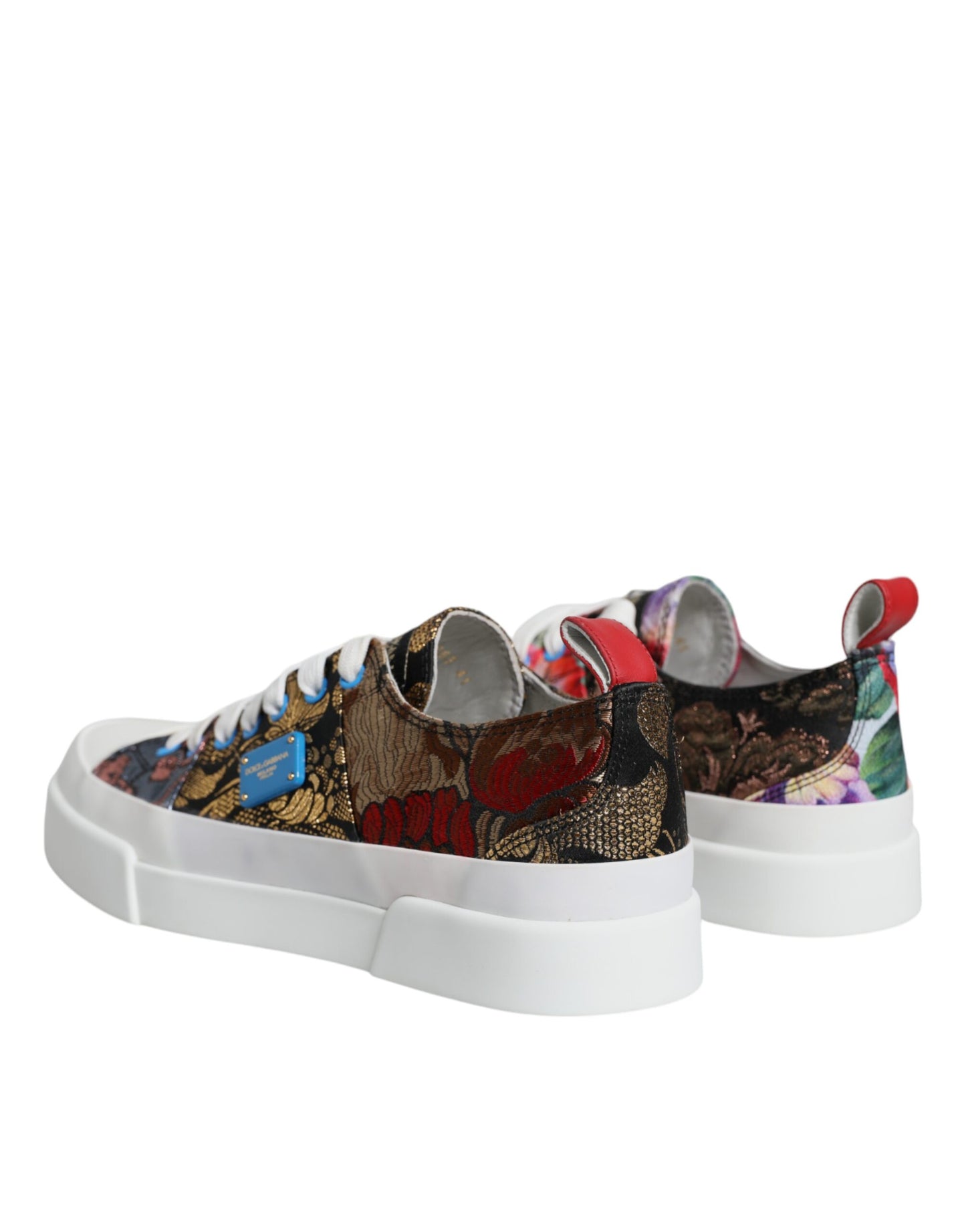 Dolce &amp; Gabbana Multicolor Patchwork Low Top Sneakers Shoes