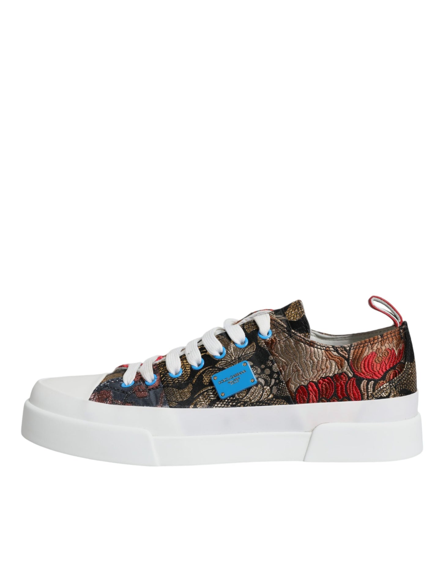 Dolce &amp; Gabbana Multicolor Patchwork Low Top Sneakers Shoes