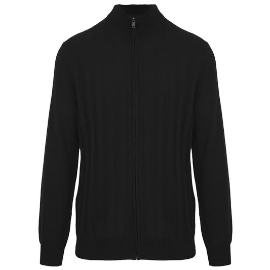 Malo Schwarzer Wollpullover