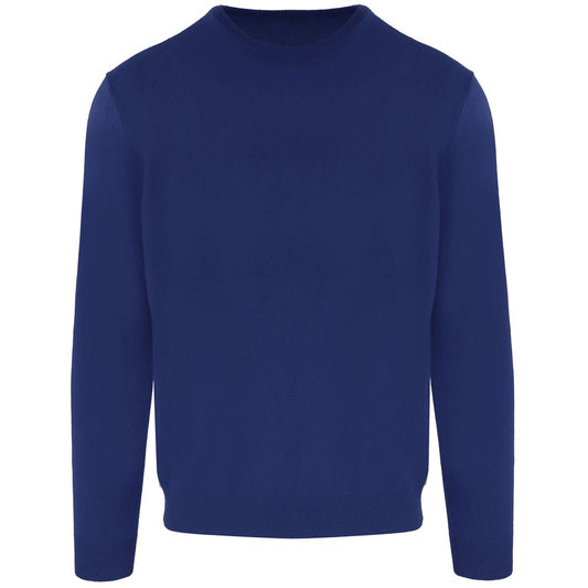 Malo Blauer Pullover aus Wolle für Männer