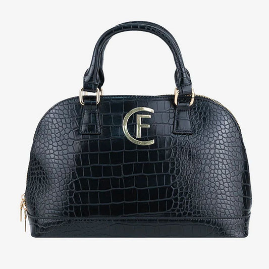 CRISTINAEFFE Black Faux Leather Women Handbag