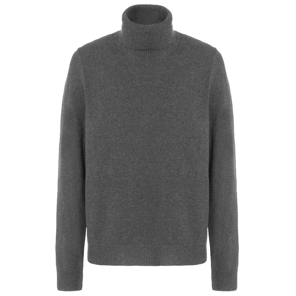 Malo Grey Wool Turtleneck Sweater for Men