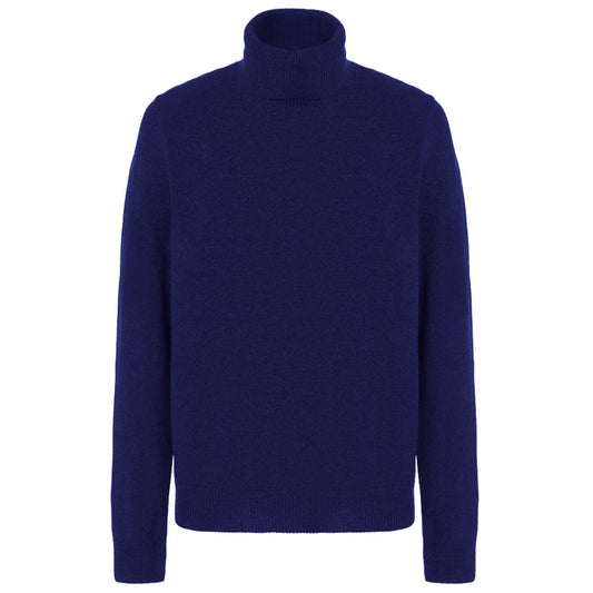 Malo turtleneck sweater for men in blue wool