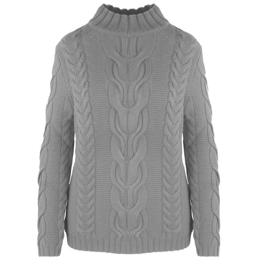 Malo Grey Wool Turtleneck Sweater for Women