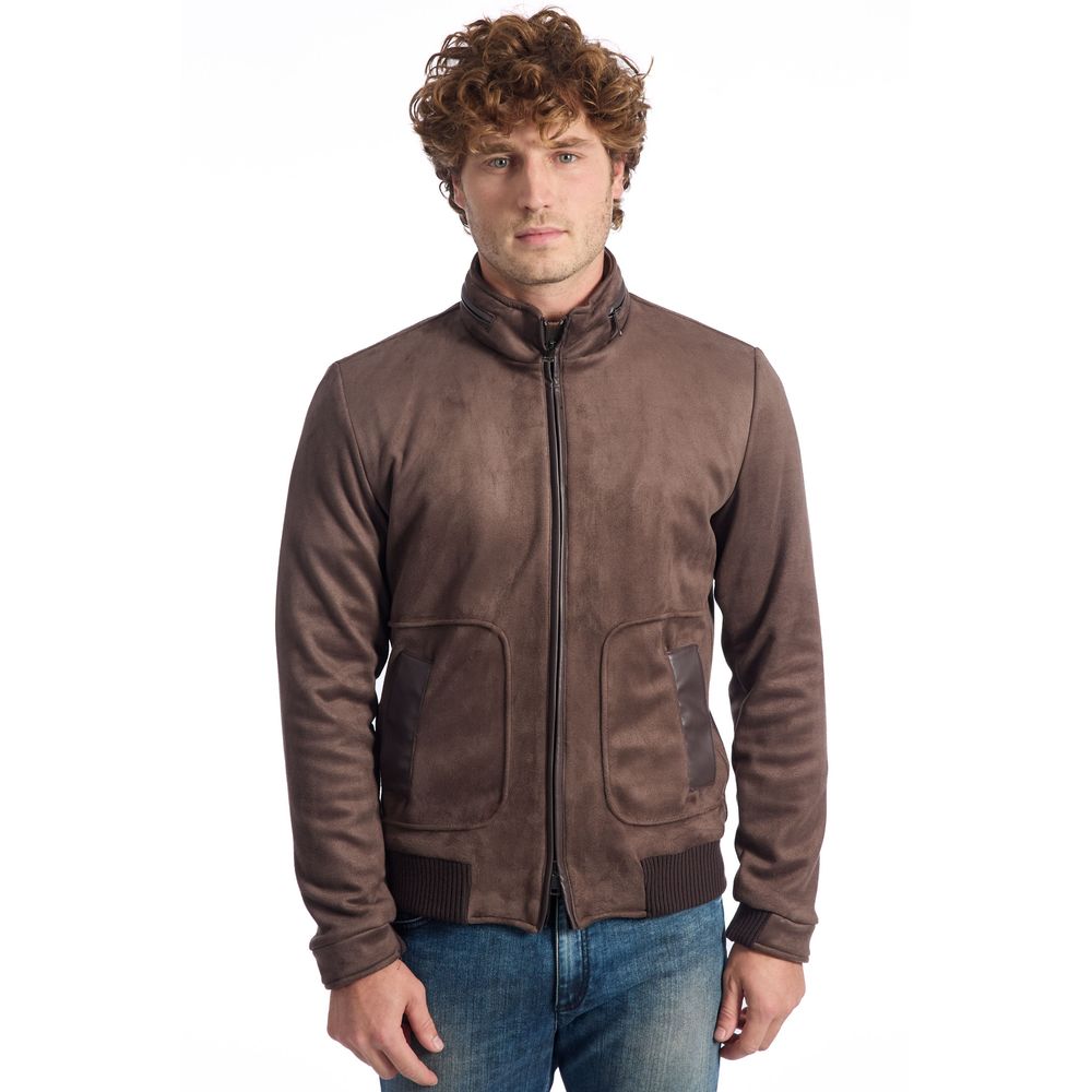 Roberto Pepe Luxury Brown Ecomontone Men's Jacket