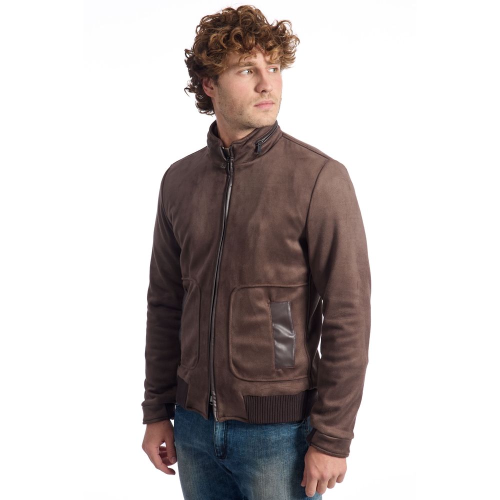 Roberto Pepe Luxury Brown Ecomontone Men's Jacket