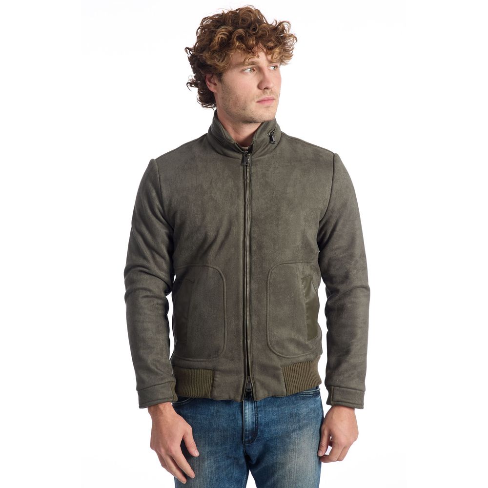 Roberto Pepe Luxury Green Ecomontone Men's Jacket