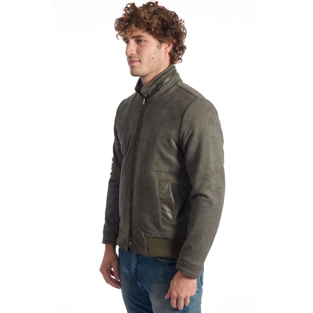 Roberto Pepe Luxury Green Ecomontone Men's Jacket