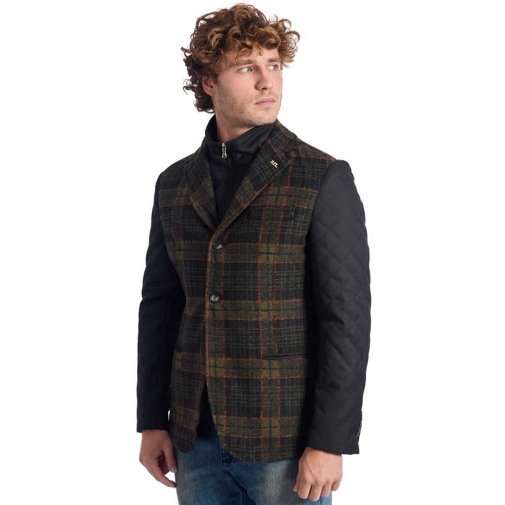 Roberto Pepe Luxury Brown Wool Jacket for Men